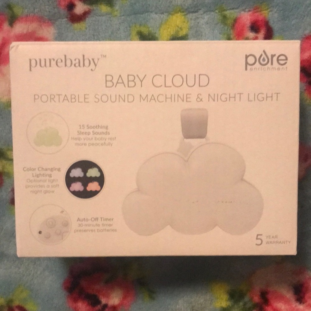 Baby Cloud Potable Sound Machine & Night Light